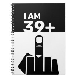 Grappig 40th Birthday Gift, 39 plus één controleur Notitieboek