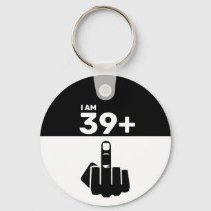 Grappig 40th Birthday Gift, 39 plus één controleur Sleutelhanger