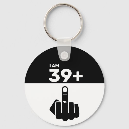 Grappig 40th Birthday Gift, 39 plus één controleur Sleutelhanger (Voorkant)