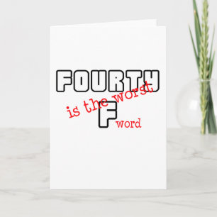 Grappig, "40th Birthday" ontwerp Kaart