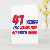 Grappig 41 jaar verjaardag kaart (Gele Bloem)