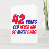 Grappig 42 jaar verjaardag kaart (Voorkant)