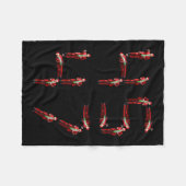 Grappig 45 47 Trump Dans Kerstman Kerstmis Fleece Deken (Voorkant (Horizontaal))