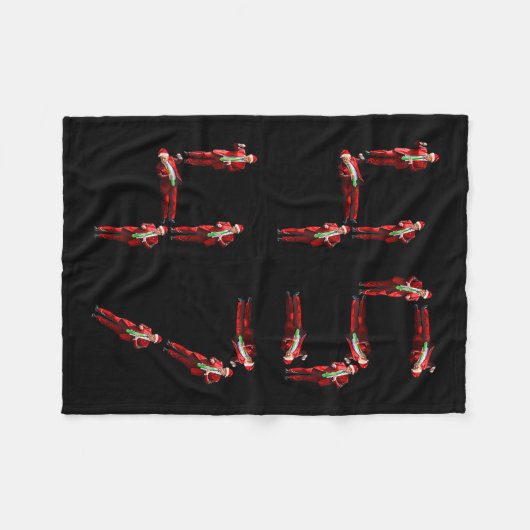 Grappig 45 47 Trump Dans Kerstman Kerstmis Fleece Deken (Voorkant (Horizontaal))