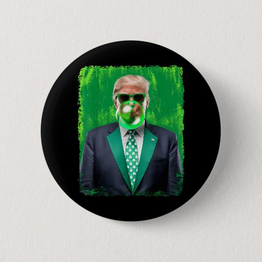 Grappig 47e President St Patricks Day Irish Trump Ronde Button 5,7 Cm (Voorkant)