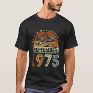 Grappig 48 Jaar Oud September 1975 48e Geboorte T-shirt