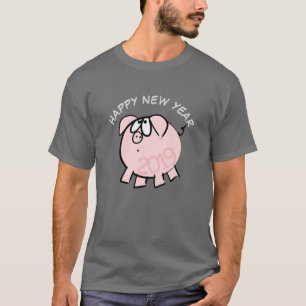 Grappig 4 Cartoon Illustratie Varkensjaar Zodiac M T-shirt