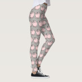 Grappig 4 Cartoon illustratievarken Kies kleur L Leggings (Rechts)