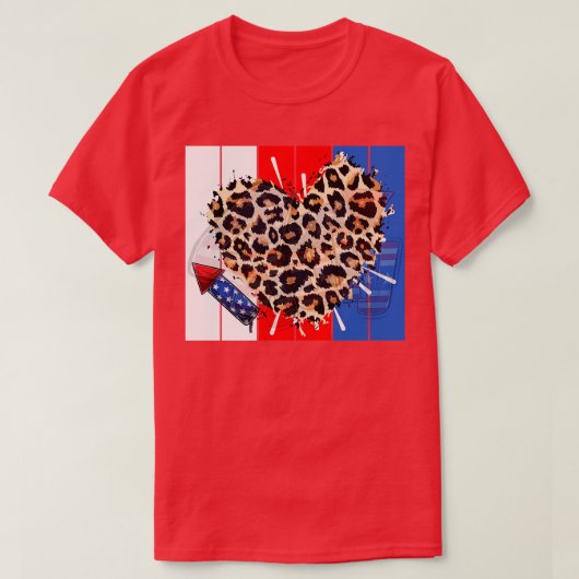 Grappig 4 juli 2021 Luipaard voor mama Vierde van T-shirt (Design voorkant)