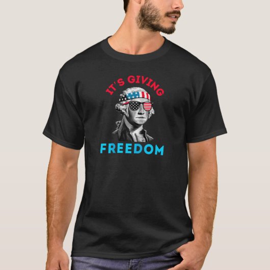 Grappig 4 juli 2025 George Washington Het geeft T-shirt (Voorkant)