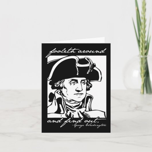 Grappig 4 juli 4 juli George Washington Foole Kaart (Voorkant)