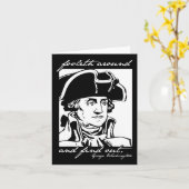Grappig 4 juli 4 juli George Washington Foole Kaart (Gele Bloem)