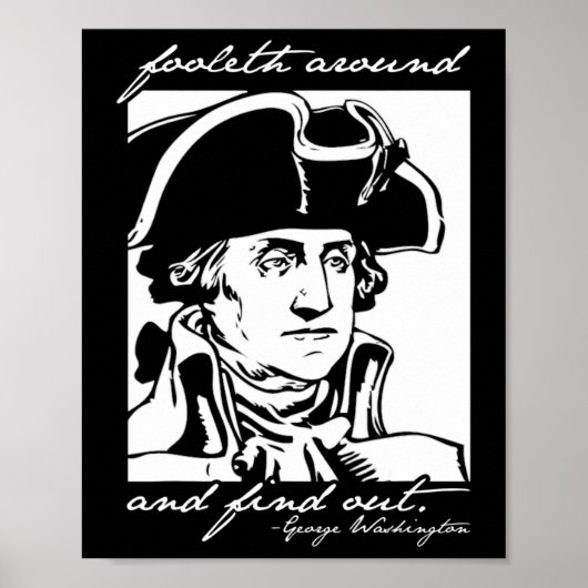 Grappig 4 juli 4 juli George Washington Foole Poster (Voorkant)