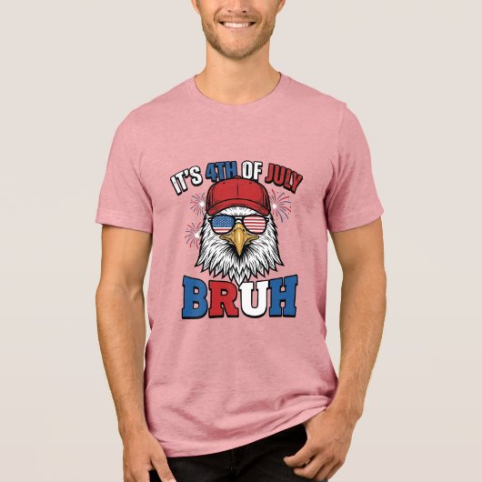 Grappig 4 juli Adelaar Bruh Patriottisch Shirt Ont (Voorkant)