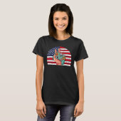 Grappig 4 juli American Flag Gaming Patriotic B T-shirt (Voorkant volledig)