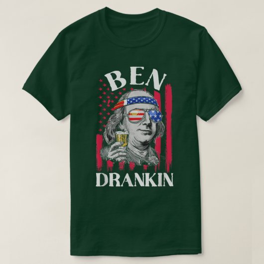 Grappig, 4 juli, Amerikaans Man Patriotic Fourth T-shirt (Design voorkant)