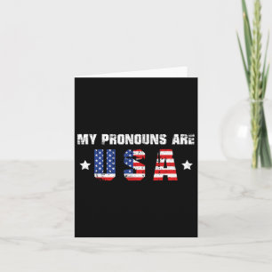 Grappig 4 juli Amerikaans - Mijn voornaamwoorden z Kaart