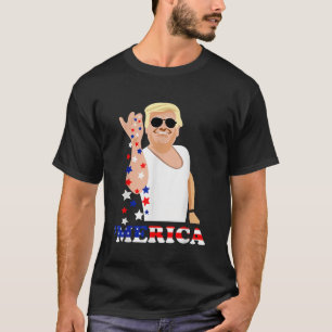 Grappig 4 juli Amerikaanse vlag Trump Merica Zout T-shirt
