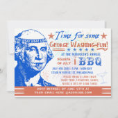 Grappig 4 juli BBQ Barbecue Feest | Washington Kaart (Voorkant)