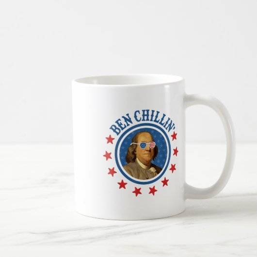 Grappig 4 juli _ Ben Chillin _ Ben Franklin Nederl Koffiemok (Rechts)