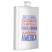 Grappig 4 juli Bier Drink Vuurwerk Joke Heupfles (Rechts)