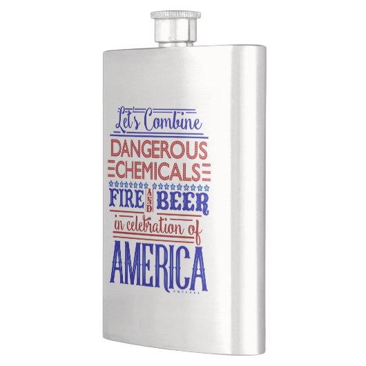 Grappig 4 juli Bier Drink Vuurwerk Joke Heupfles (Links)