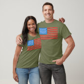 Grappig 4 juli Bier Pong Amerikaanse vlag T-shirt (Unisex)