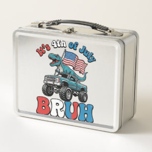 Grappig 4 juli dinosaurus monstertruck shirt_1
