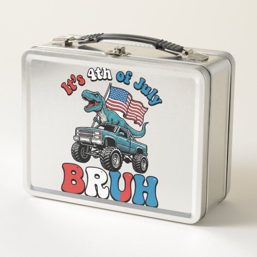 Grappig 4 juli dinosaurus monstertruck shirt_1 (Voorkant)