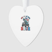 Grappig 4 juli dinosaurus monstertruck shirt_1 ornament (voorkant)