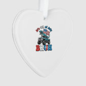 Grappig 4 juli dinosaurus monstertruck shirt_1 ornament (voorkant)