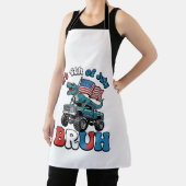 Grappig 4 juli dinosaurus monstertruck shirt_1 schort (Insitu)