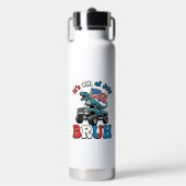 Grappig 4 juli dinosaurus monstertruck shirt_1 waterfles (Voorkant)