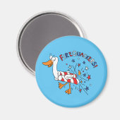 Grappig, 4 juli Duck Cute Kinder Magneet (Voorkant / Achterkant)