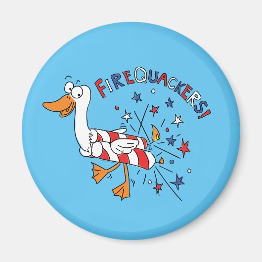 Grappig, 4 juli Duck Cute Kinder Magneet (Voorkant)