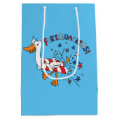 Grappig, 4 juli Duck Cute Kinder Medium Cadeauzakje (Achterkant)
