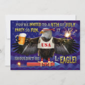Grappig 4 juli Feest | Eagle Bier Vuurwerk Kaart (Voorkant)