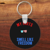 Grappig 4 juli-feest - Grappig Abe Lincoln T-shirt Sleutelhanger (Voorkant)