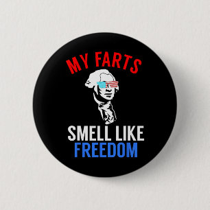 Grappig 4 juli feest - Grappig George Washington T Ronde Button 5,7 Cm