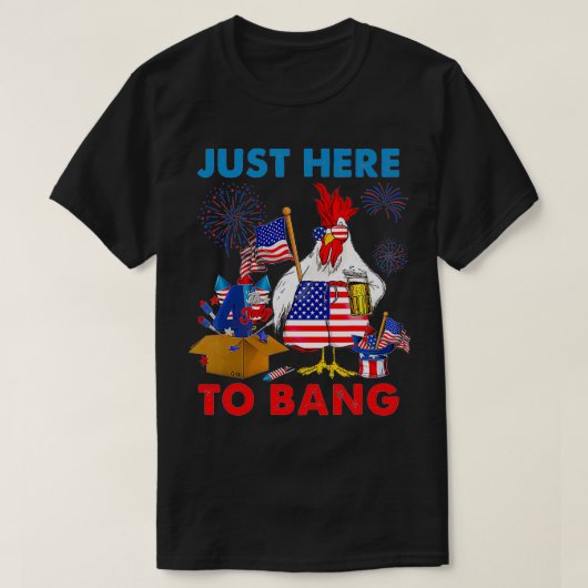 Grappig, 4 juli, hier om de Amerikaanse vlag te ba T-shirt (Design voorkant)