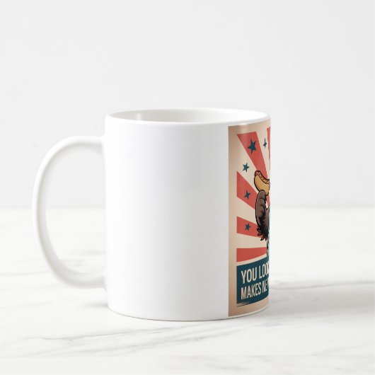 Grappig 4 juli Hog Joke Poster Koffiemok (Links)