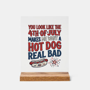 Grappig 4 juli Hot Dog Patriottisch Shirt Ontwerp_ Acryl Bord