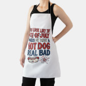 Grappig 4 juli Hot Dog Patriottisch Shirt Ontwerp_ Schort (Insitu)