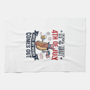 Grappig 4 juli Hot Dog Vintage Patriottisch T-shir Theedoek