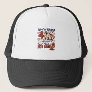 Grappig 4 juli Hot Dog Vintage Shirt Ontwerp_1 Trucker Pet
