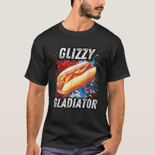 Grappig 4 juli Hotdog Glizzy Gladiator Amerikaans T-shirt