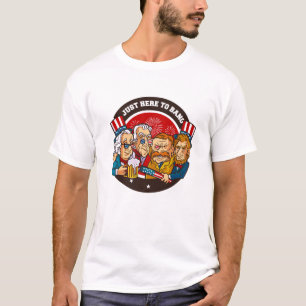 Grappig, 4 juli, ik ben hier om ons voor te bereid t-shirt