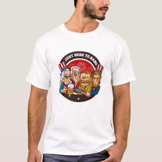 Grappig, 4 juli, ik ben hier om ons voor te bereid t-shirt (Voorkant)