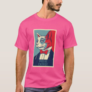 Grappig 4 juli kat trots Catriot onafhankelijkheid T-shirt