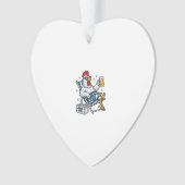 Grappig 4 juli Kip Bier Patriottisch Shirt Ontwerp Ornament (voorkant)